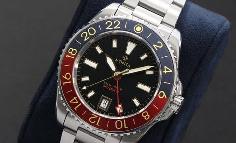 Monta Skyquest, Gilt Dial, Bi-Color Aluminum Bezel