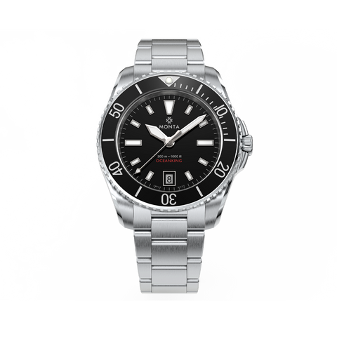 Monta Oceanking, 60-Minute Bezel, with Date, Black Dial, Ceramic Bezel