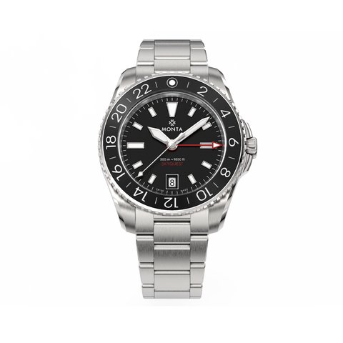 Monta Skyquest, Black Dial, Black Aluminum Bezel