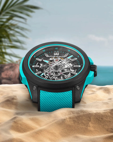 NORQAIN Wild ONE Skeleton 42mm - Turquoise
