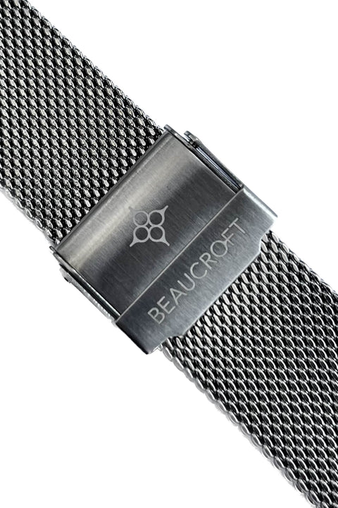 Beaucroft Silver Steel Mesh Strap